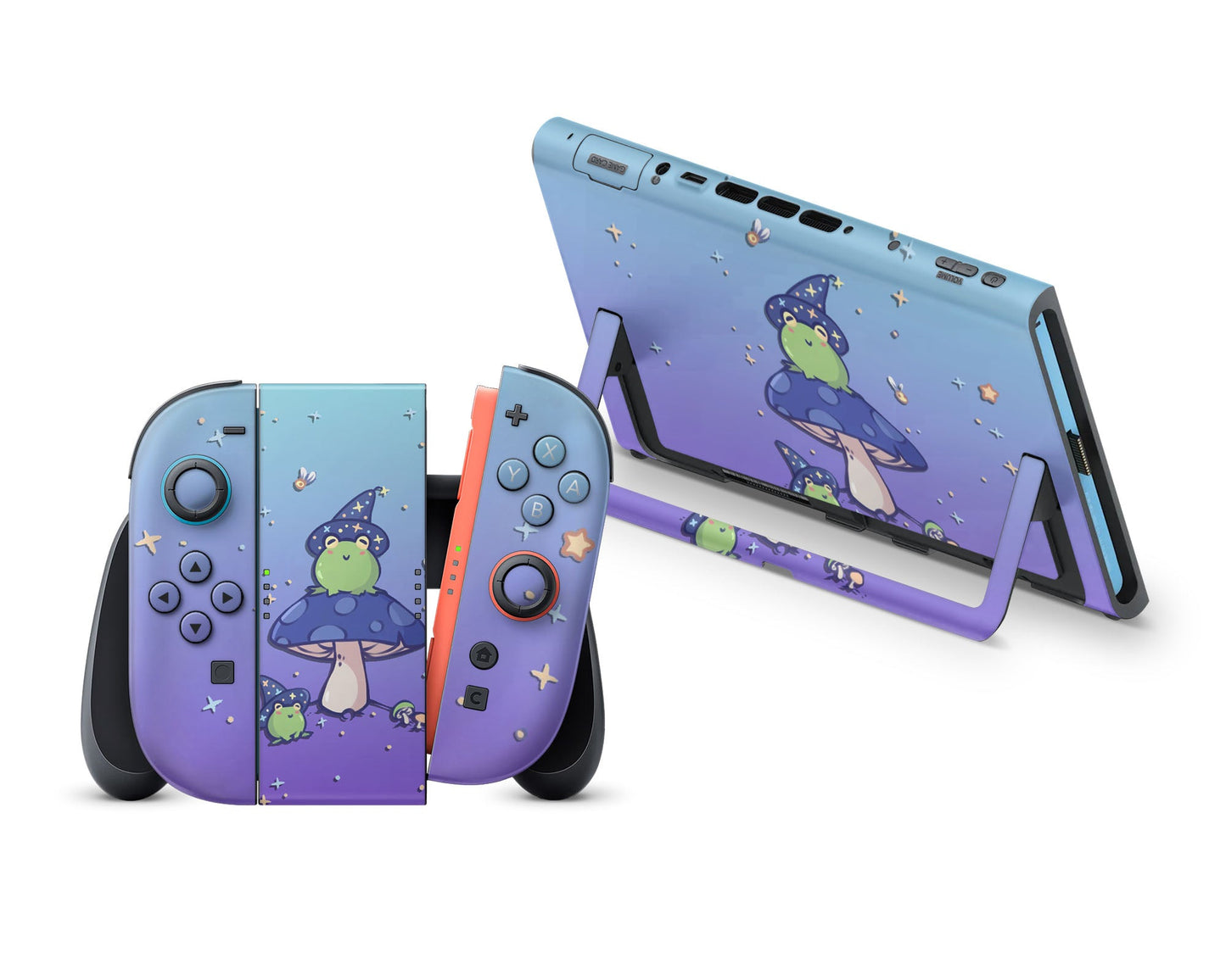 Lavender Teal Witch Frog Nintendo Switch 2 Skin