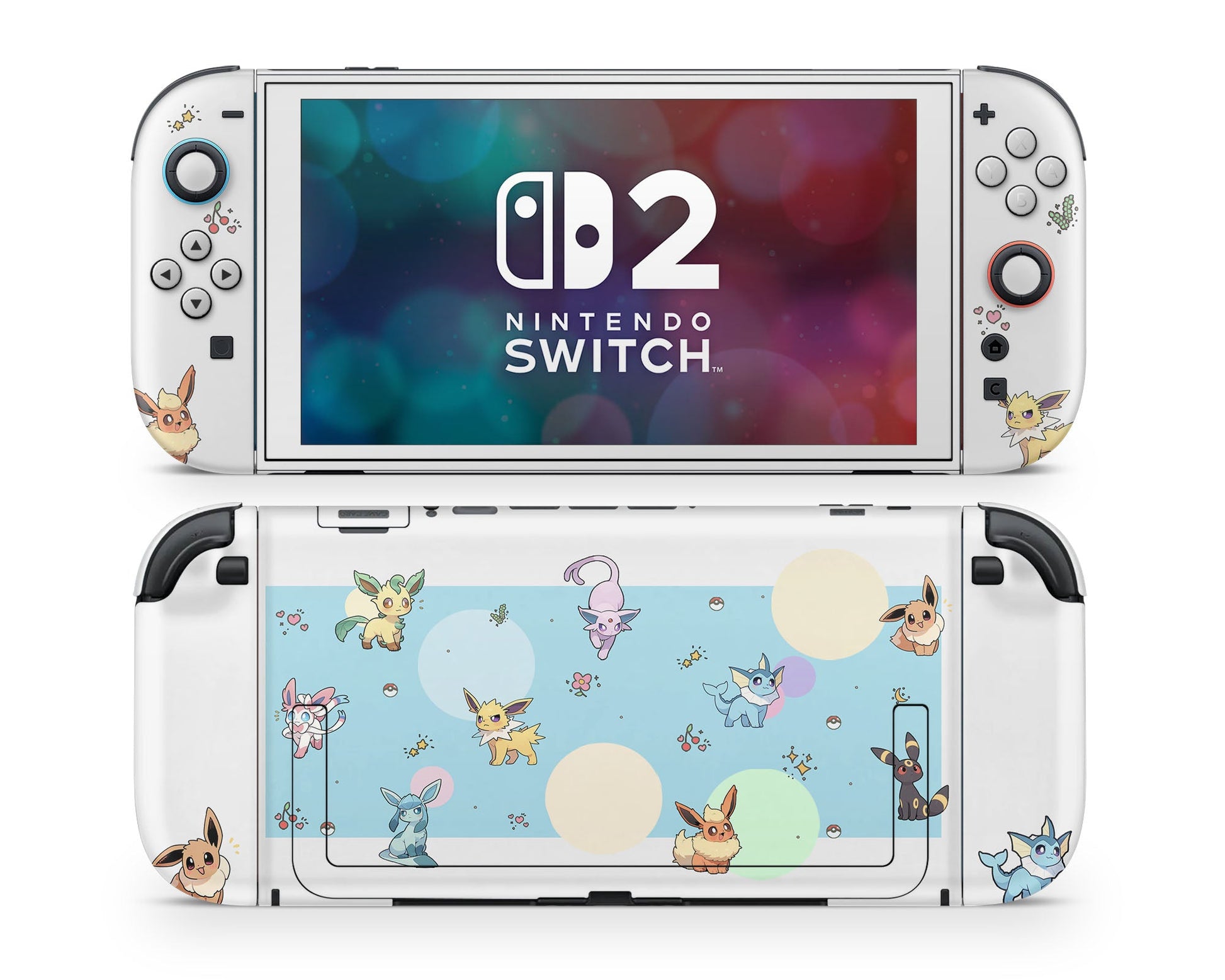 Lux Skins Nintendo Switch 2 Everspark Eeveelution Joycons Only Skins - Pop culture Pokemon Skin