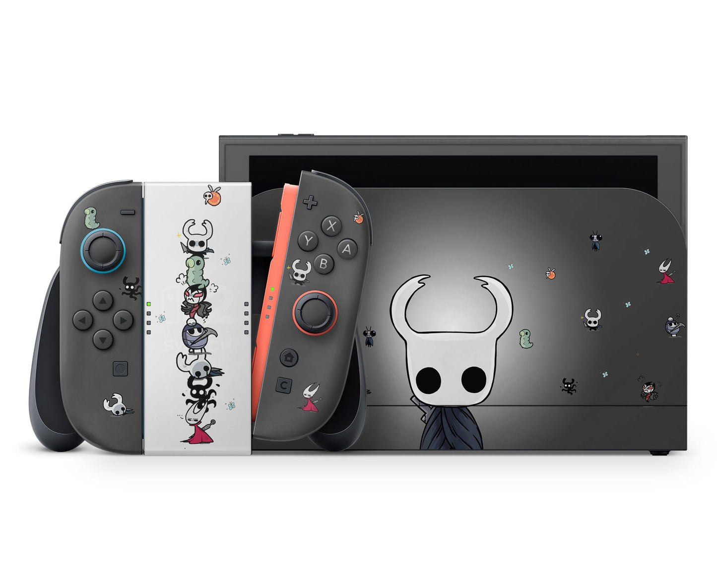 Lux Skins Nintendo Switch 2 Miniture Hollow Knight Full Set +Tempered Glass Skins - Pop culture Hollow Knight Skin