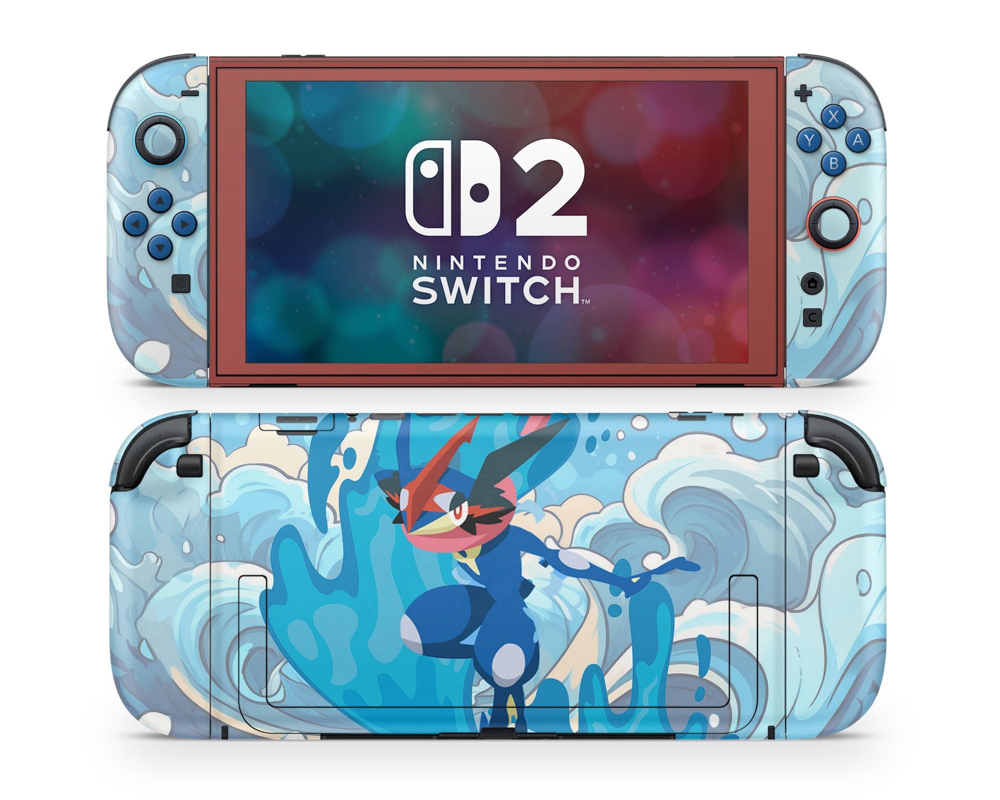 Lux Skins Nintendo Switch 2 Pokemon Greninja Joycons Only Skins - Pop culture Pokemon Skin