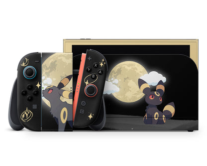Lux Skins Nintendo Switch 2 Pokemon Umbreon Full Set +Tempered Glass Skins - Pop culture Pokemon Skin