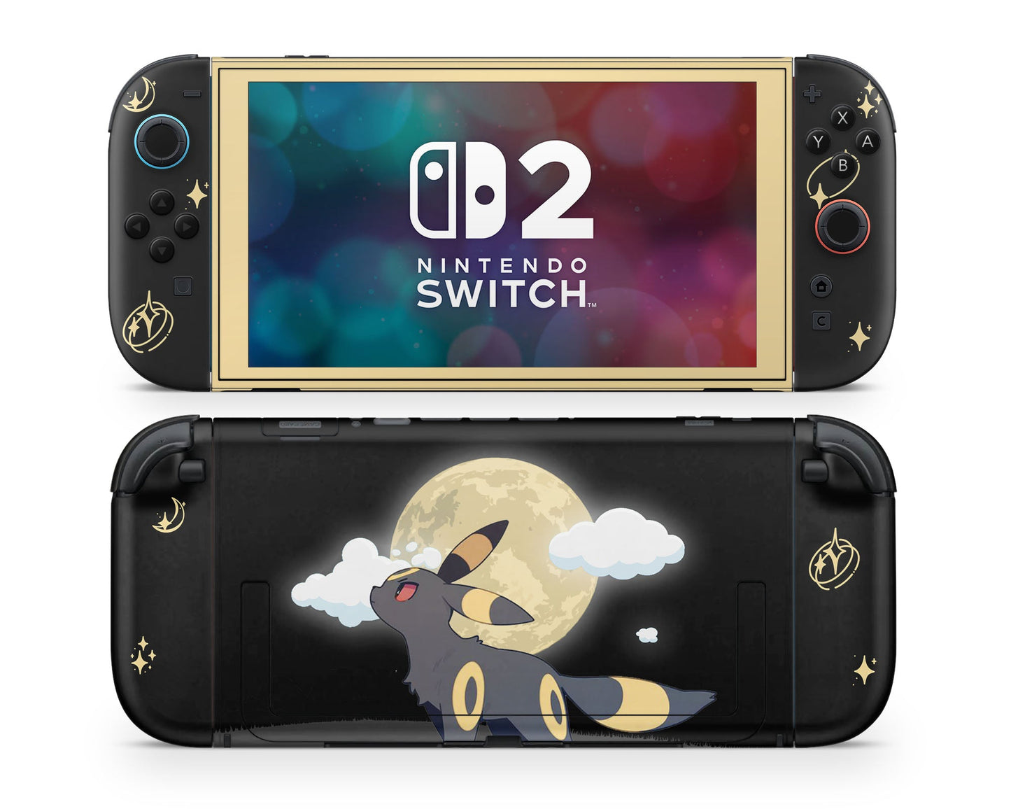 Lux Skins Nintendo Switch 2 Pokemon Umbreon Joycons Only Skins - Pop culture Pokemon Skin