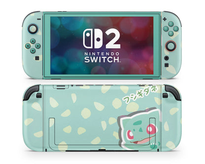Lux Skins Nintendo Switch 2 Pokemon Bulbasaur Joycons Only Skins - Pop culture Pokemon Skin