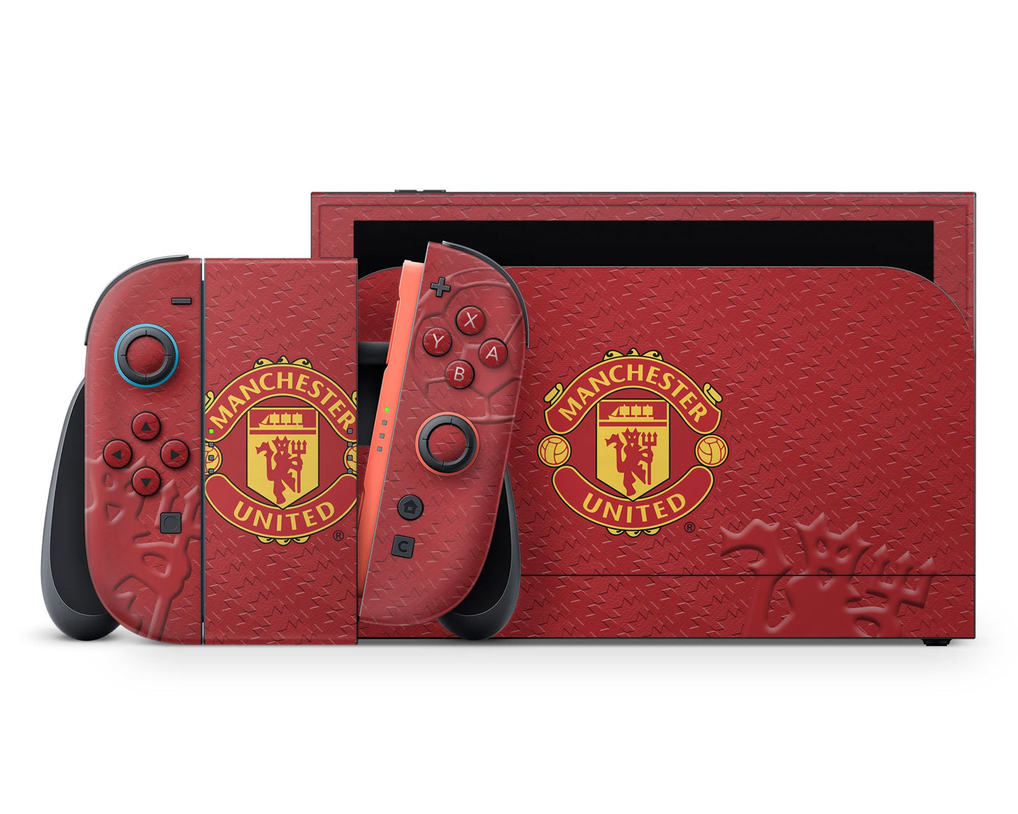 Lux Skins Nintendo Switch 2 Manchester United FC Full Set +Tempered Glass Skins - Sports Soccer Skin
