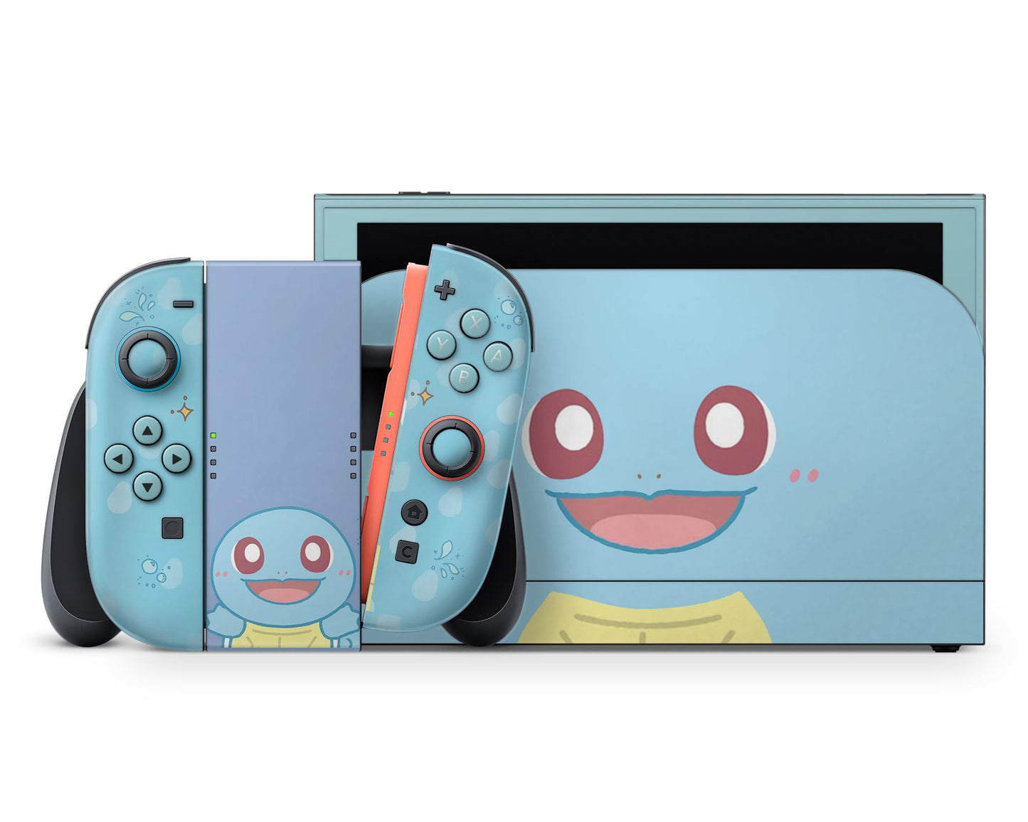 Lux Skins Nintendo Switch 2 Pokemon Squirtle Full Set +Tempered Glass Skins - Pop culture Pokemon Skin
