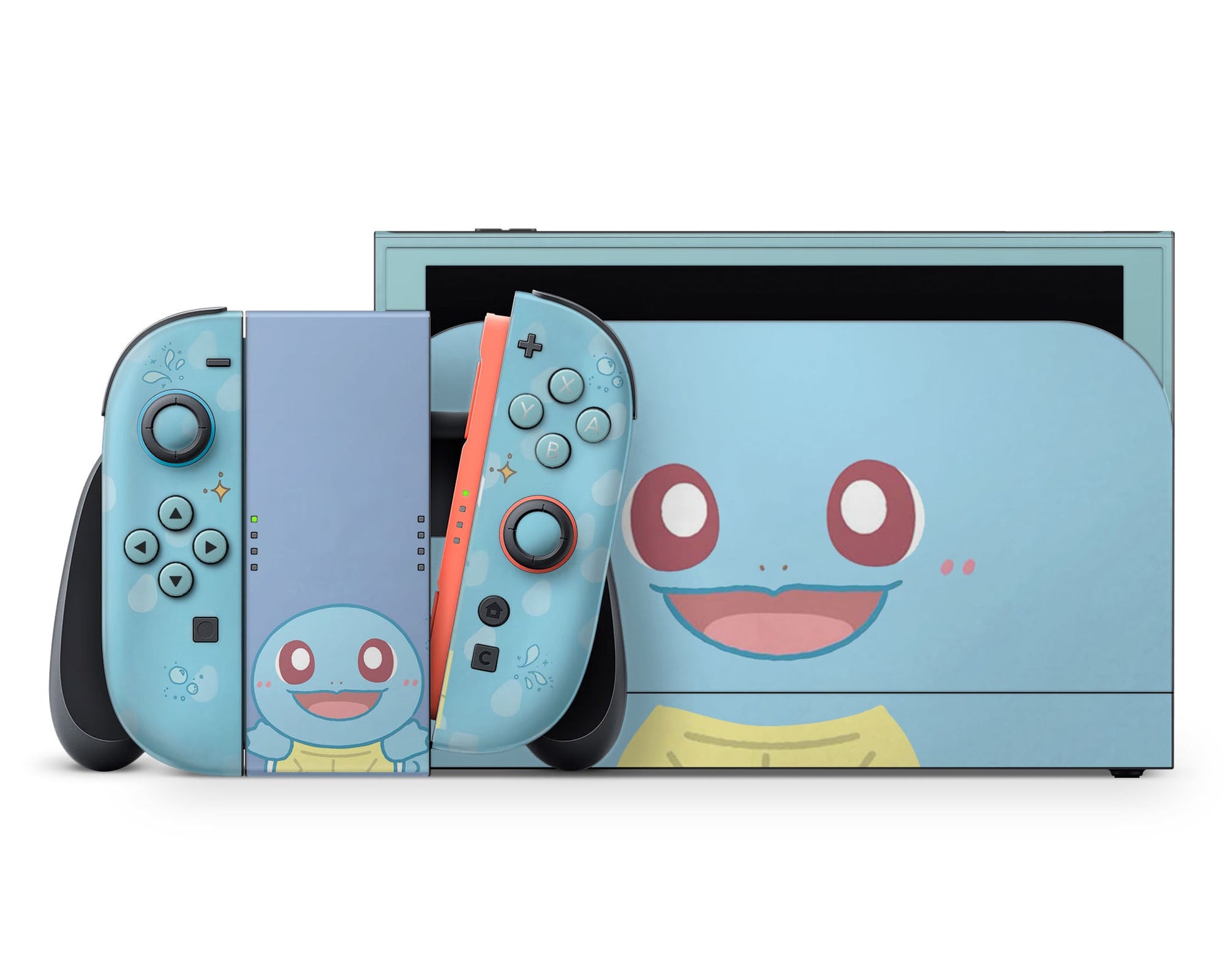Lux Skins Nintendo Switch 2 Pokemon Squirtle Full Set +Tempered Glass Skins - Pop culture Pokemon Skin