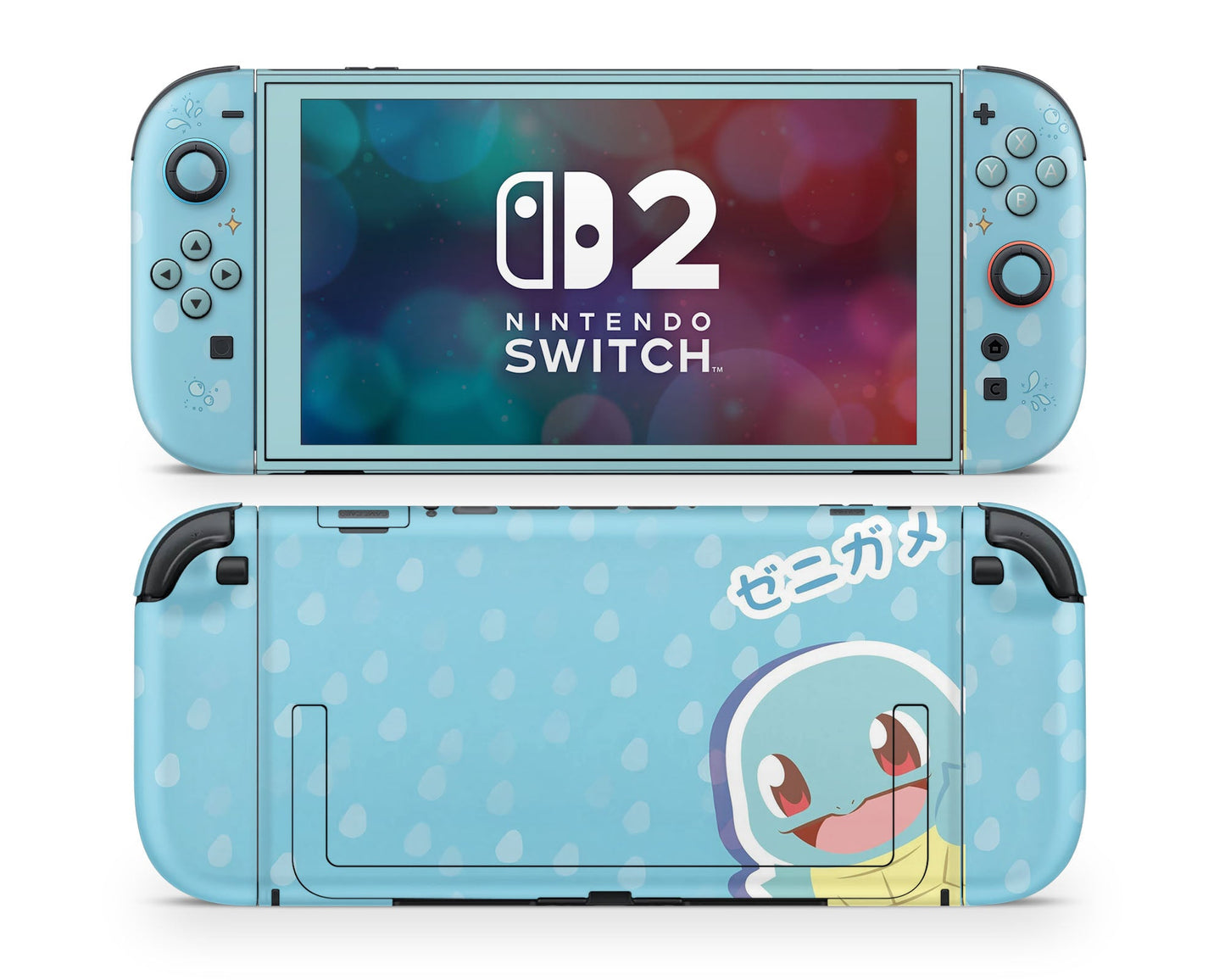 Lux Skins Nintendo Switch 2 Pokemon Squirtle Joycons Only Skins - Pop culture Pokemon Skin
