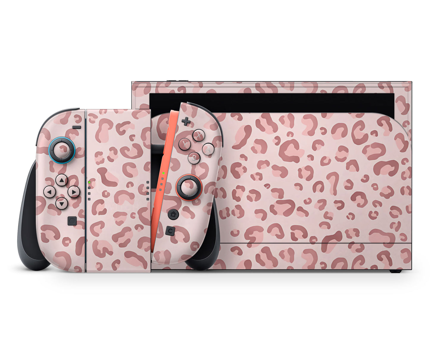 Lux Skins Nintendo Switch 2 Pink Leopard Full Set +Tempered Glass Skins - Pattern  Skin