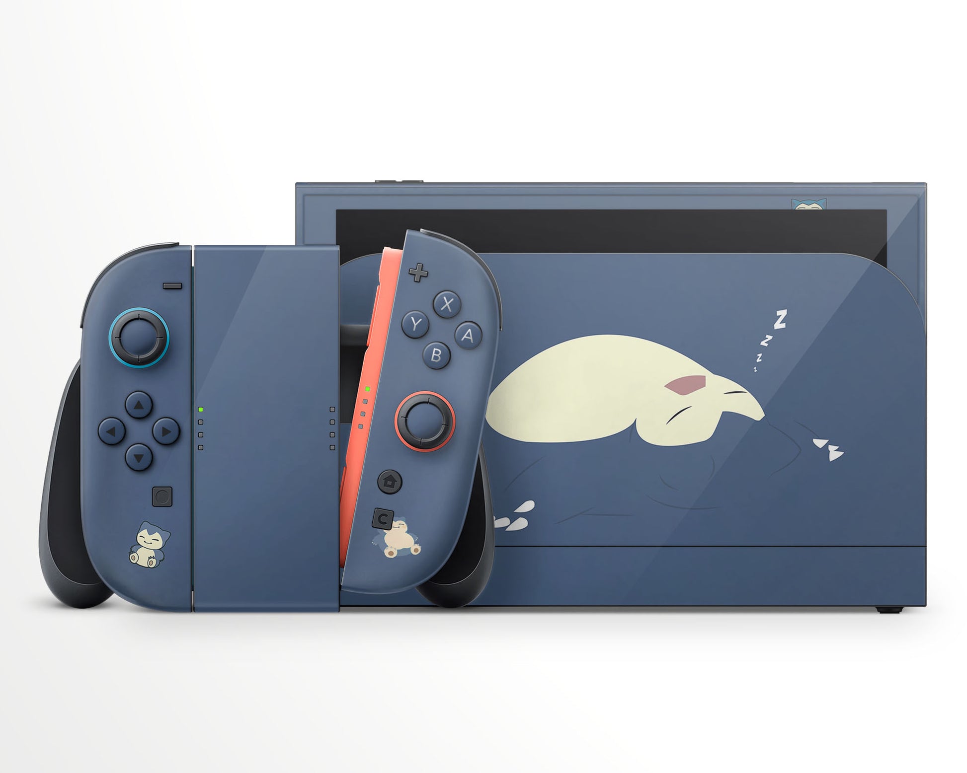 Lux Skins Nintendo Switch 2 Sleeping Snorlax Full Set +Tempered Glass Skins - Pop culture Pika Skin