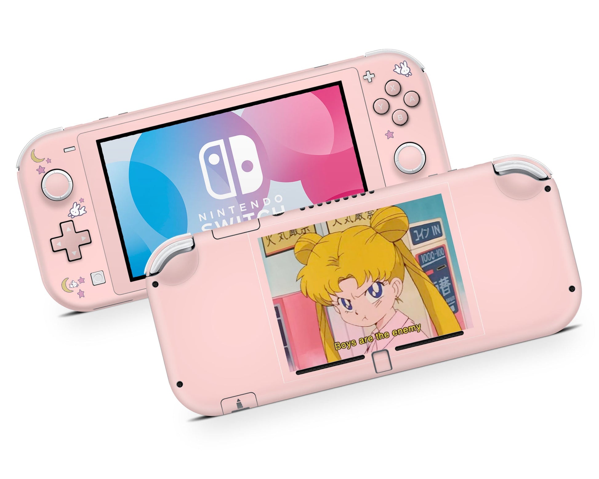 Lux Skins Nintendo Switch Lite Sailor Moon Boys are the Enemy Full Set +Tempered Glass Skins - Pop culture Sailor Moon Skin