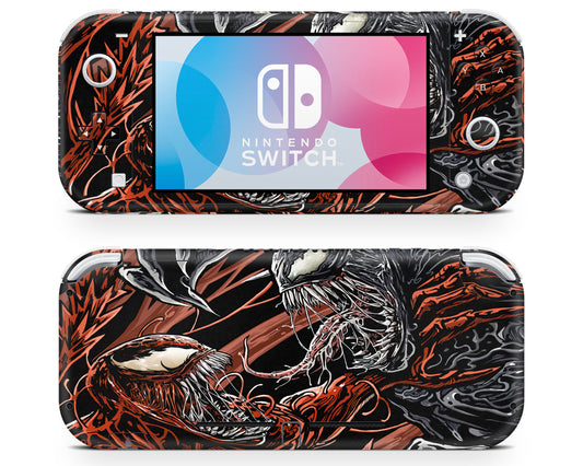Lux Skins Nintendo Switch Lite Venom vs Carnage Full Set Skins - Pop culture Comics Skin