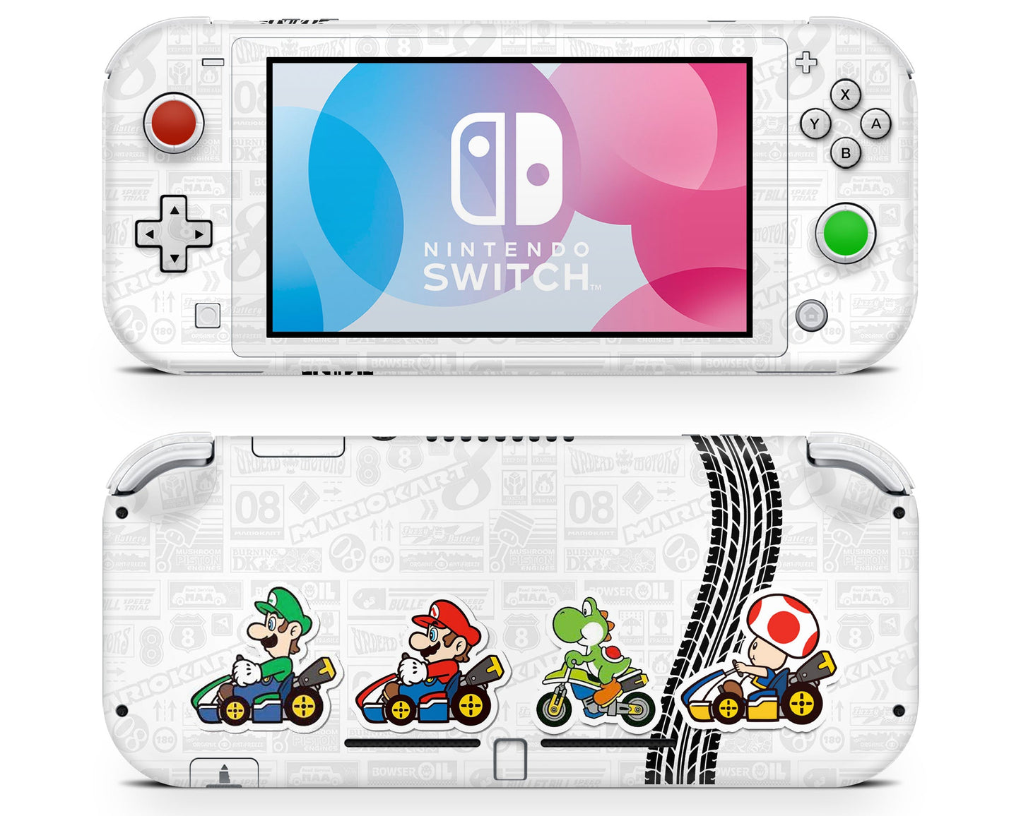 Lux Skins Nintendo Switch Lite Mario Kart Full Set Skins - Pop culture Mario Skin