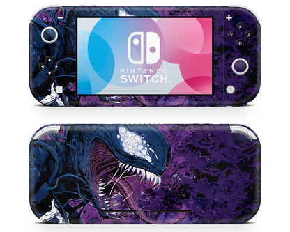 Lux Skins Nintendo Switch Lite Purple Venom Full Set Skins - Pop culture Spiderman Skin