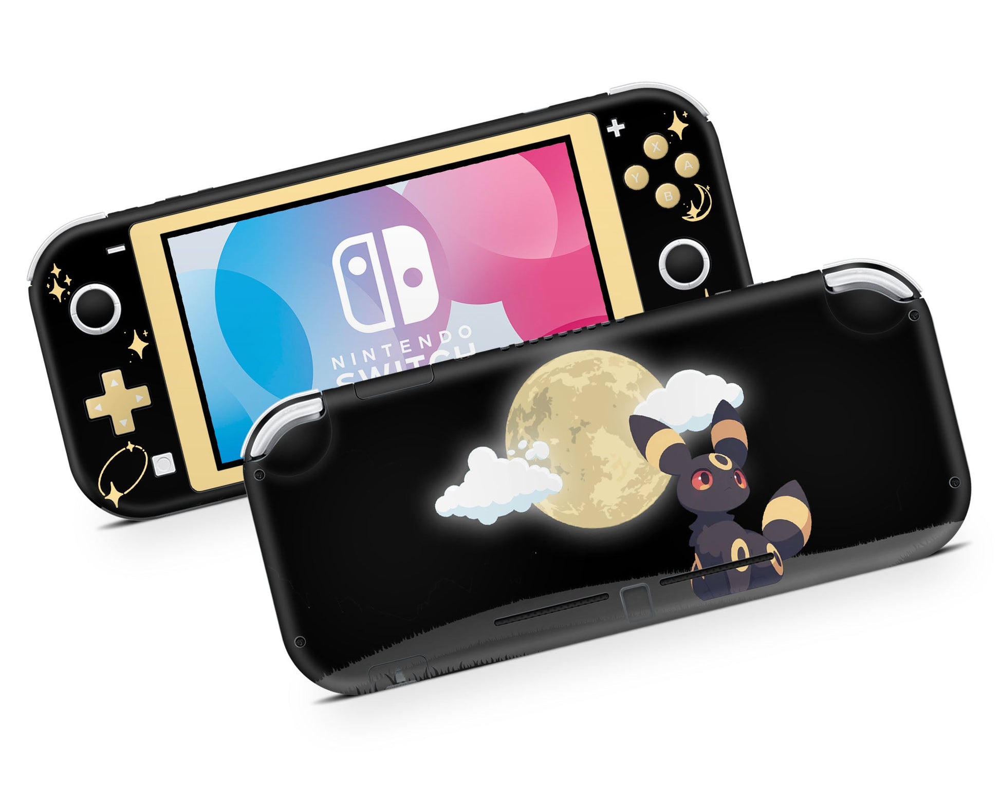 Lux Skins Nintendo Switch Lite Pokemon Umbreon Full Set +Tempered Glass Skins - Pop culture Pokemon Skin