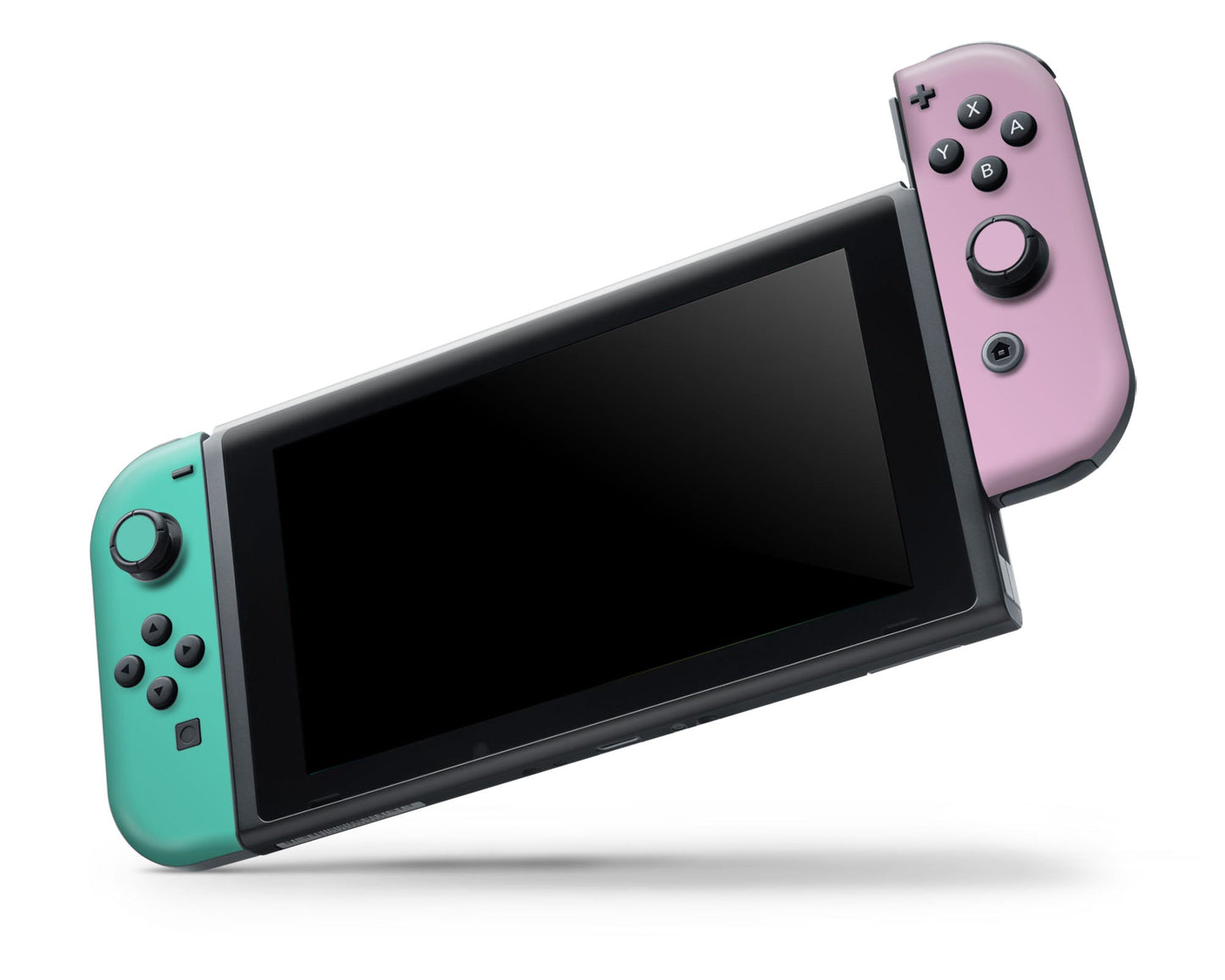 Lux Skins Nintendo Switch OLED Animal Crossing Leaf Teal Pink Full Set +Tempered Glass Skins - Pop culture Animal Crossing Skin