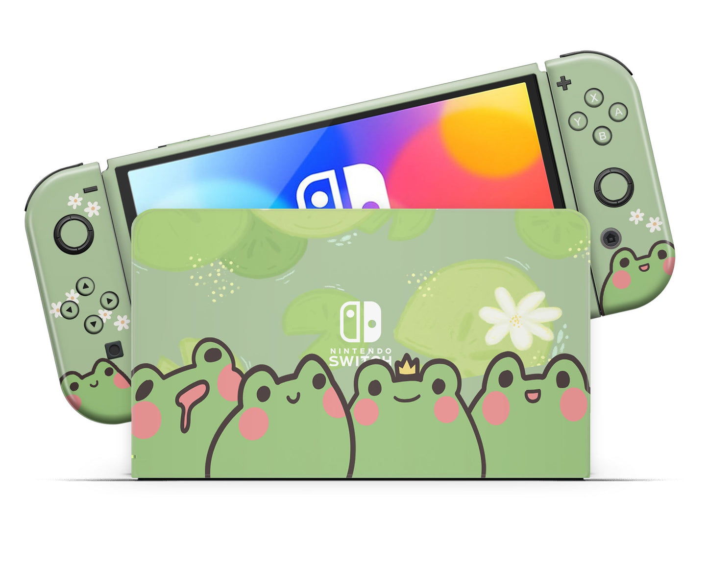 Froggy Matcha Nintendo Switch OLED Skin