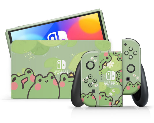 Lux Skins Nintendo Switch OLED Froggy Matcha Full Set Skins - Animal  Skin