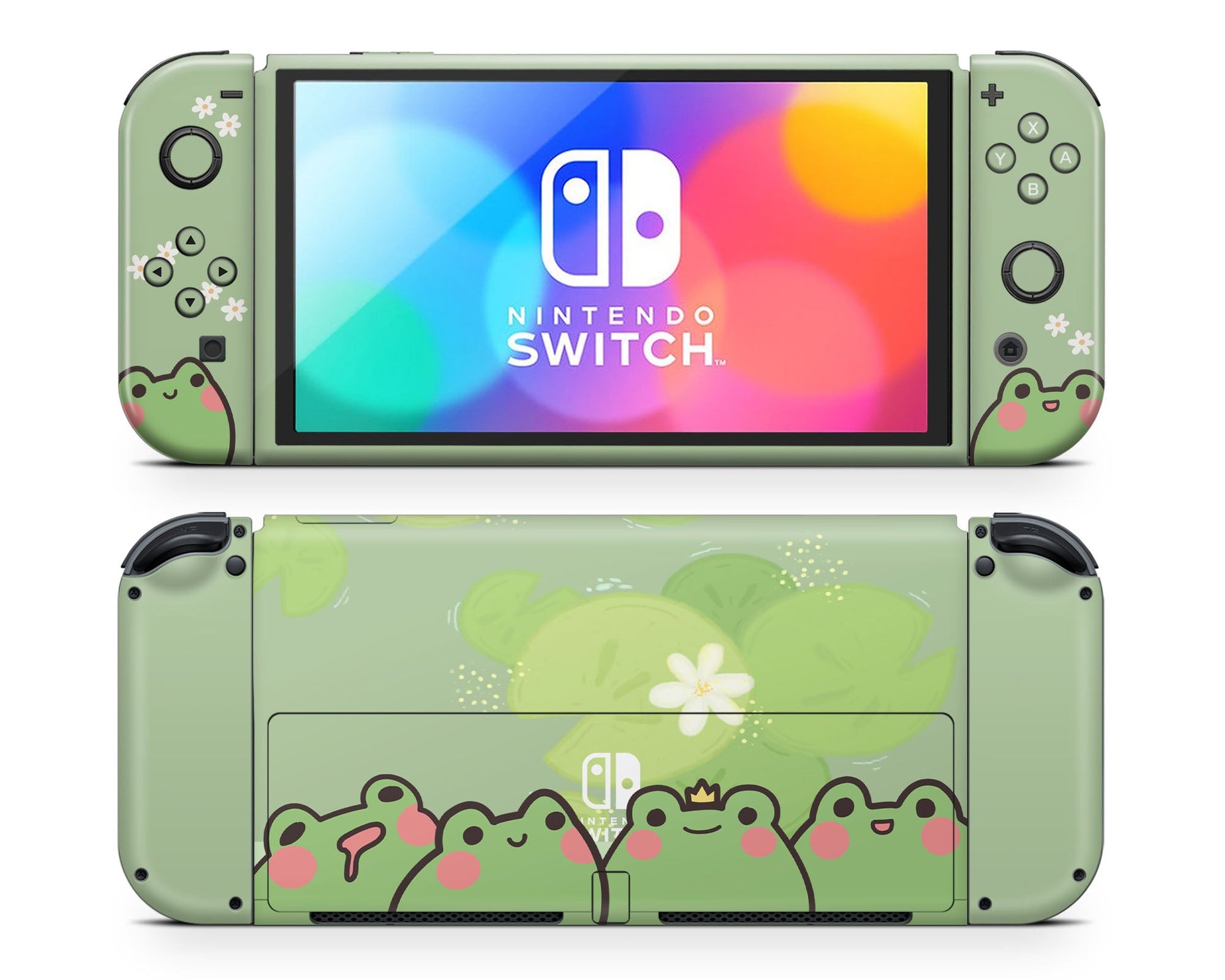 Lux Skins Nintendo Switch OLED Froggy Matcha Joycons Only Skins - Animal  Skin