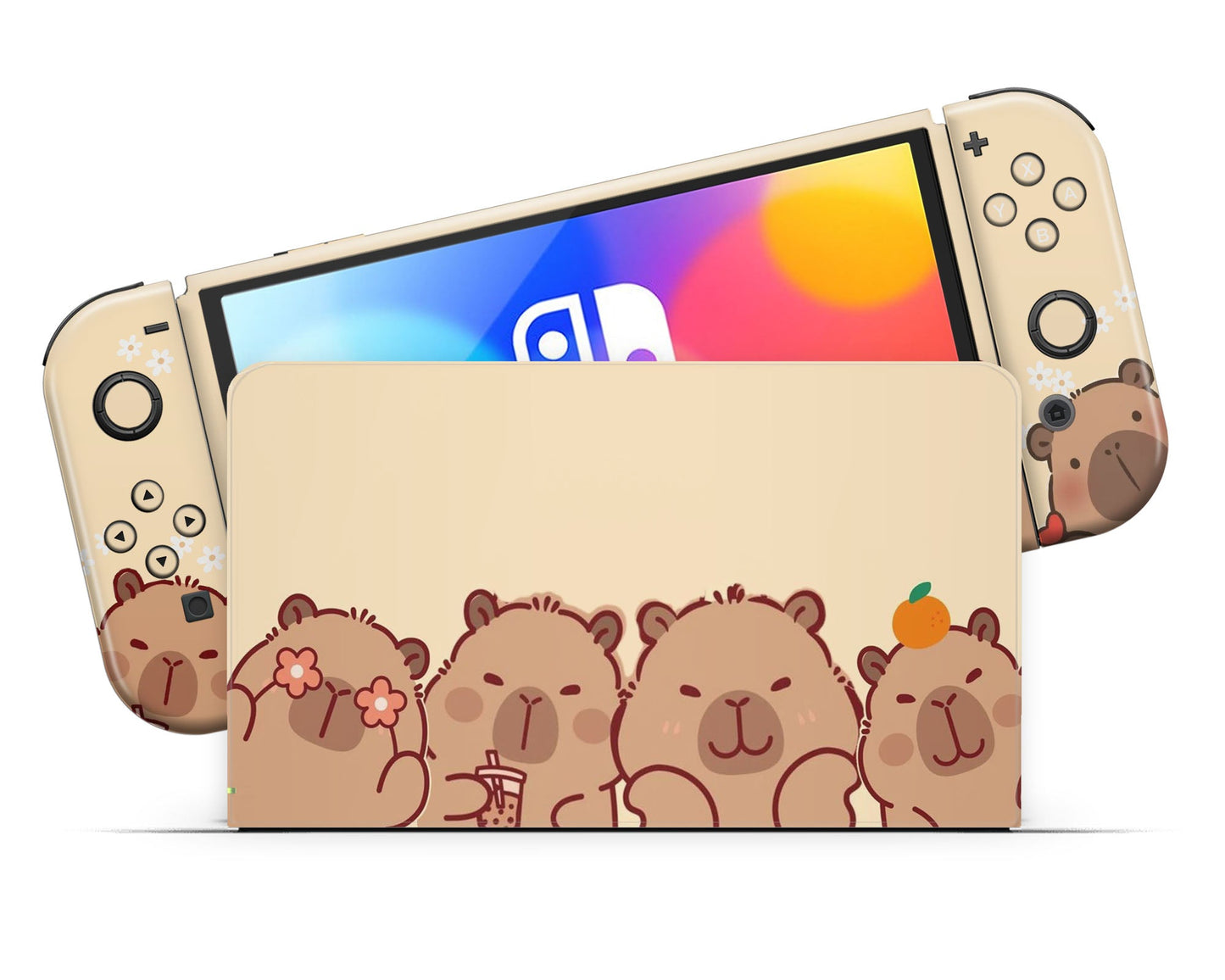 Cute Capybara Nintendo Switch OLED Skin