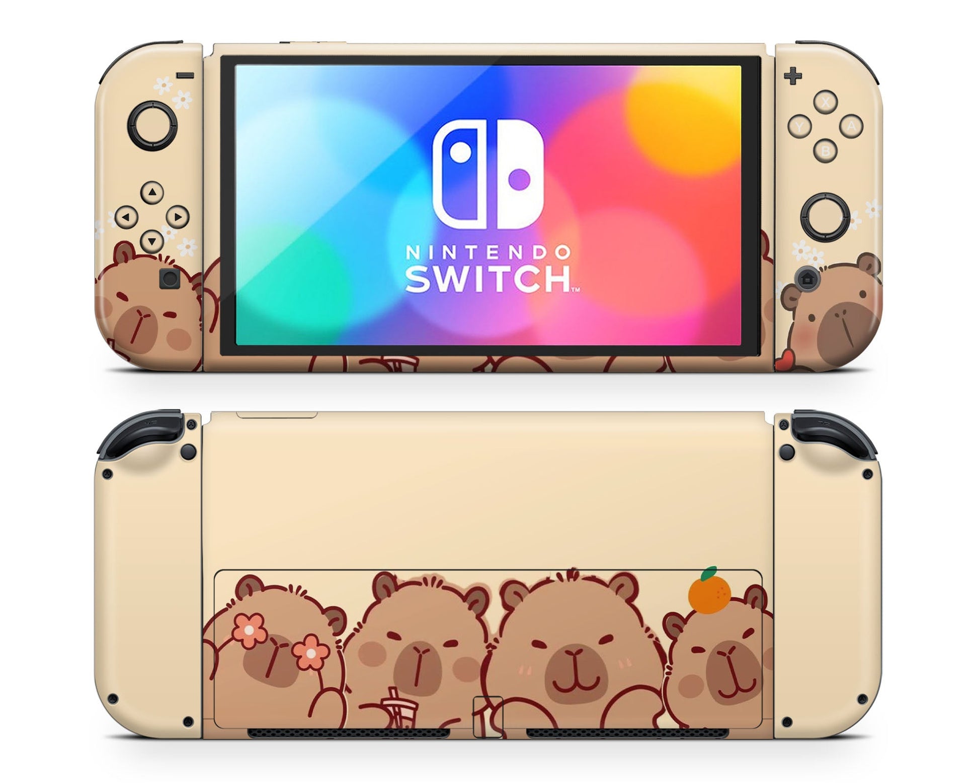 Lux Skins Nintendo Switch OLED Cute Capybara Joycons Only Skins - Animal  Skin