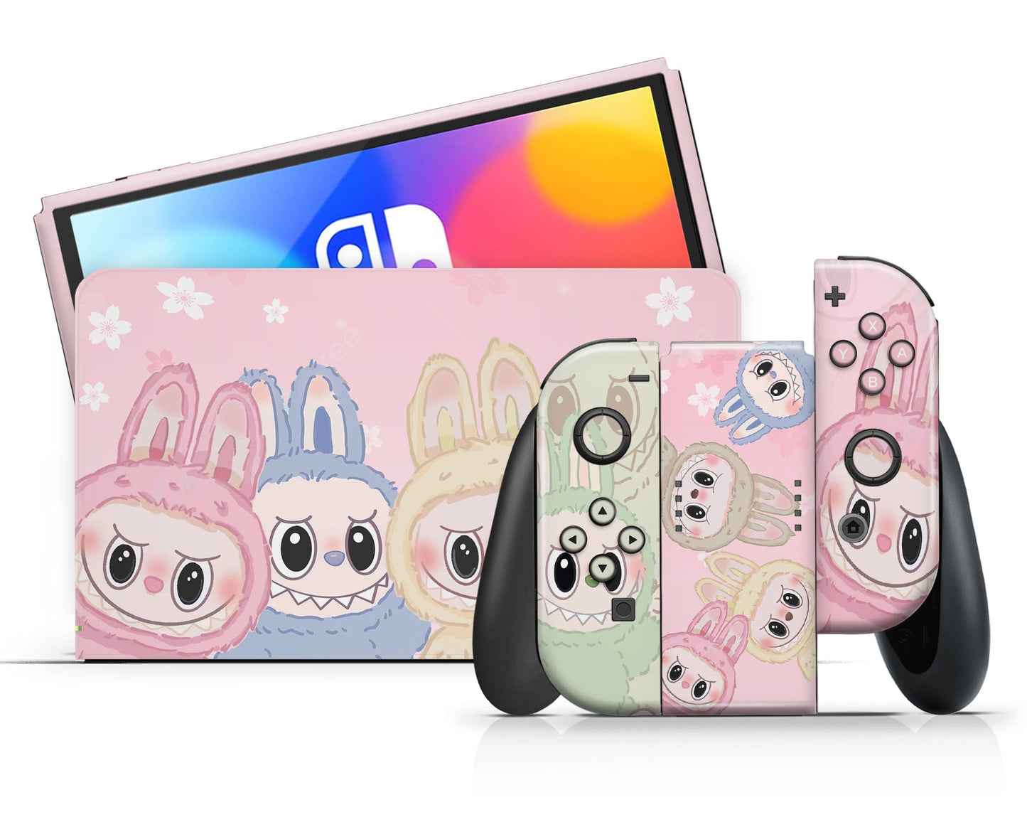 Lux Skins Nintendo Switch OLED Cute Labubu Full Set Skins - Pop culture Pattern Skin