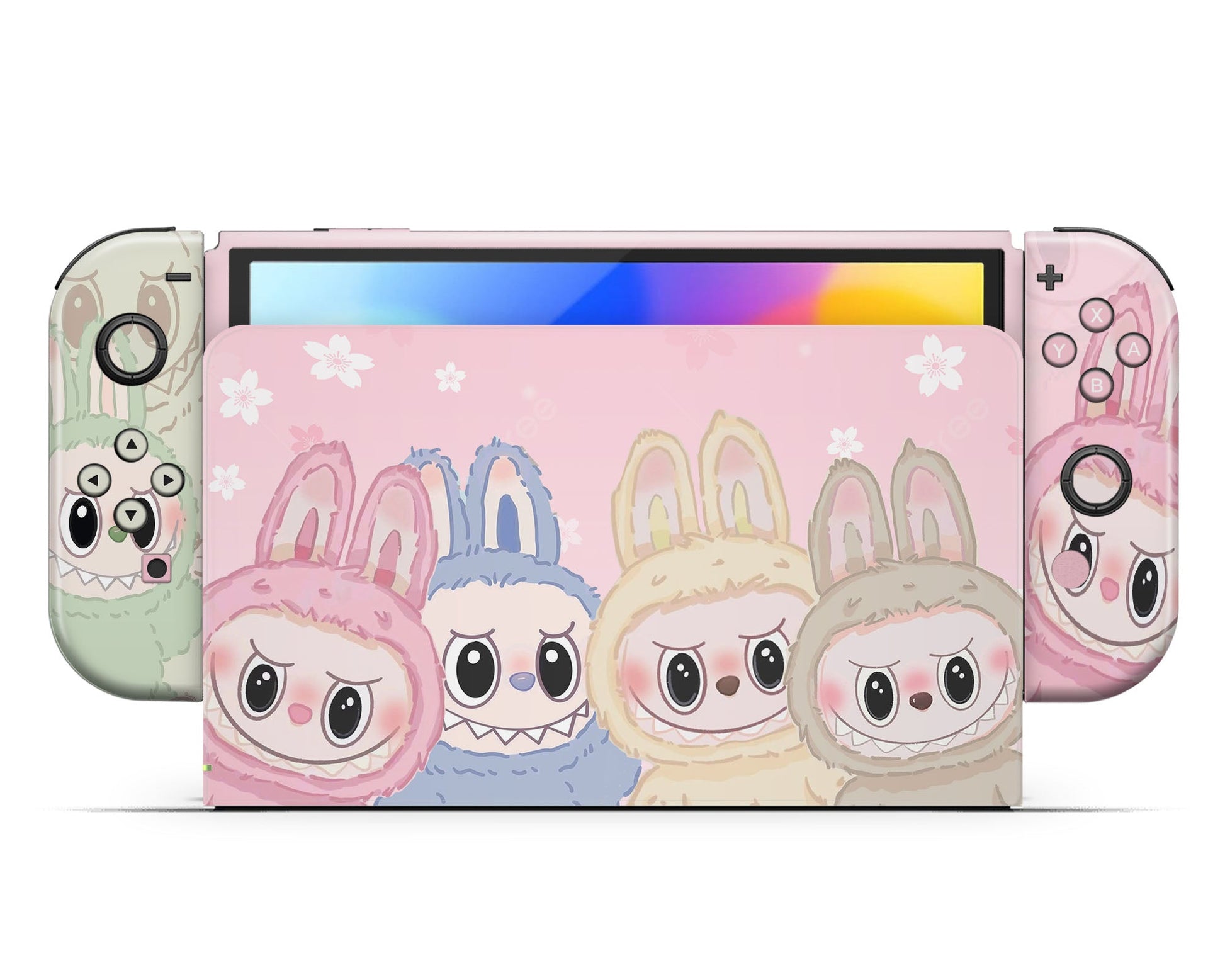 Lux Skins Nintendo Switch OLED Cute Labubu Full Set +Tempered Glass Skins - Pop culture Pattern Skin