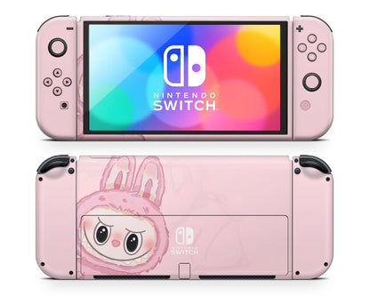 Lux Skins Nintendo Switch OLED Cute Pink Labubu Joycons Only Skins - Pop culture Pattern Skin