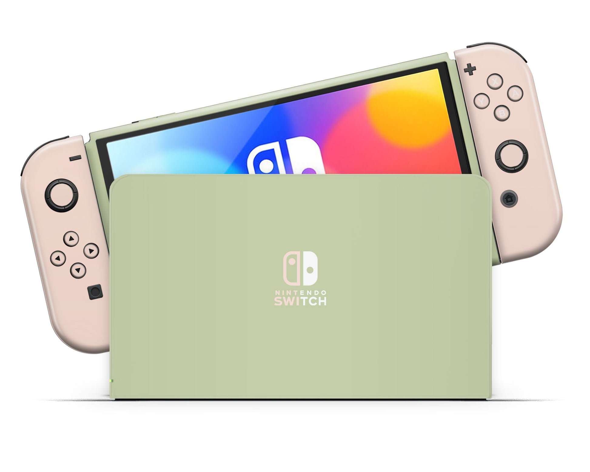Lux Skins Nintendo Switch OLED Strawberry Matcha Nintendo logo Skins - Pattern Fruits Skin