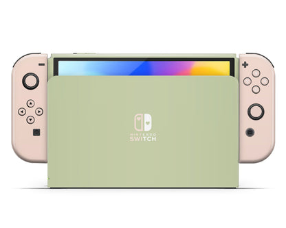 Lux Skins Nintendo Switch OLED Strawberry Matcha Hearts logo Skins - Pattern Fruits Skin