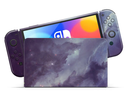 Purple Ethereal Galaxy Nintendo Switch OLED Skin