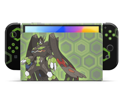Lux Skins Nintendo Switch OLED Zygarde Minimalist Pokemon Z-A Full Set +Tempered Glass Skins - Pop culture Pokemon Skin