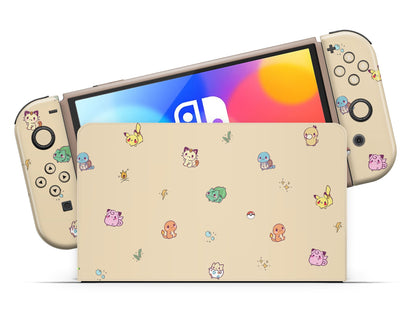 Cosy Pokemon Pattern Nintendo Switch OLED Skin