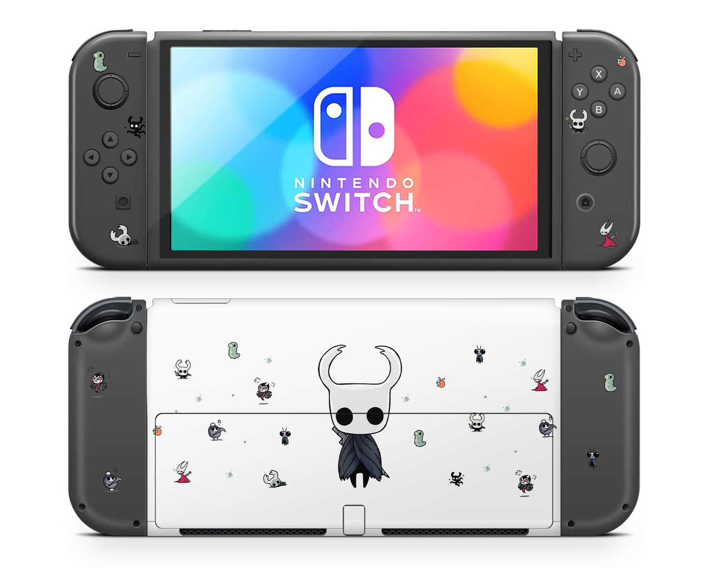Lux Skins Nintendo Switch OLED Miniture Hollow Knight Joycons Only Skins - Pop culture Hollow Knight Skin