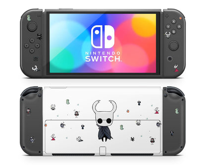 Lux Skins Nintendo Switch OLED Miniture Hollow Knight Joycons Only Skins - Pop culture Hollow Knight Skin
