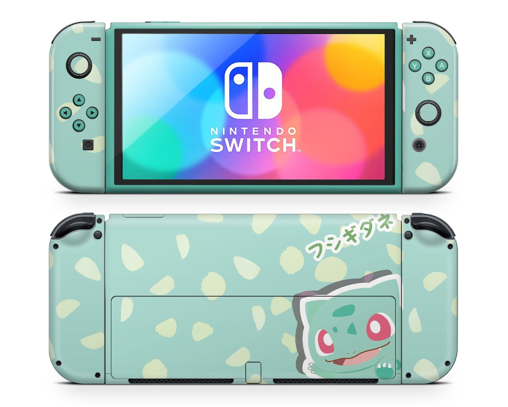 Lux Skins Nintendo Switch OLED Pokemon Bulbasaur Joycons Only Skins - Pop culture Pokemon Skin