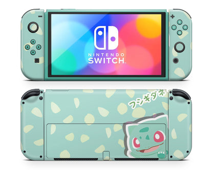 Lux Skins Nintendo Switch OLED Pokemon Bulbasaur Joycons Only Skins - Pop culture Pokemon Skin
