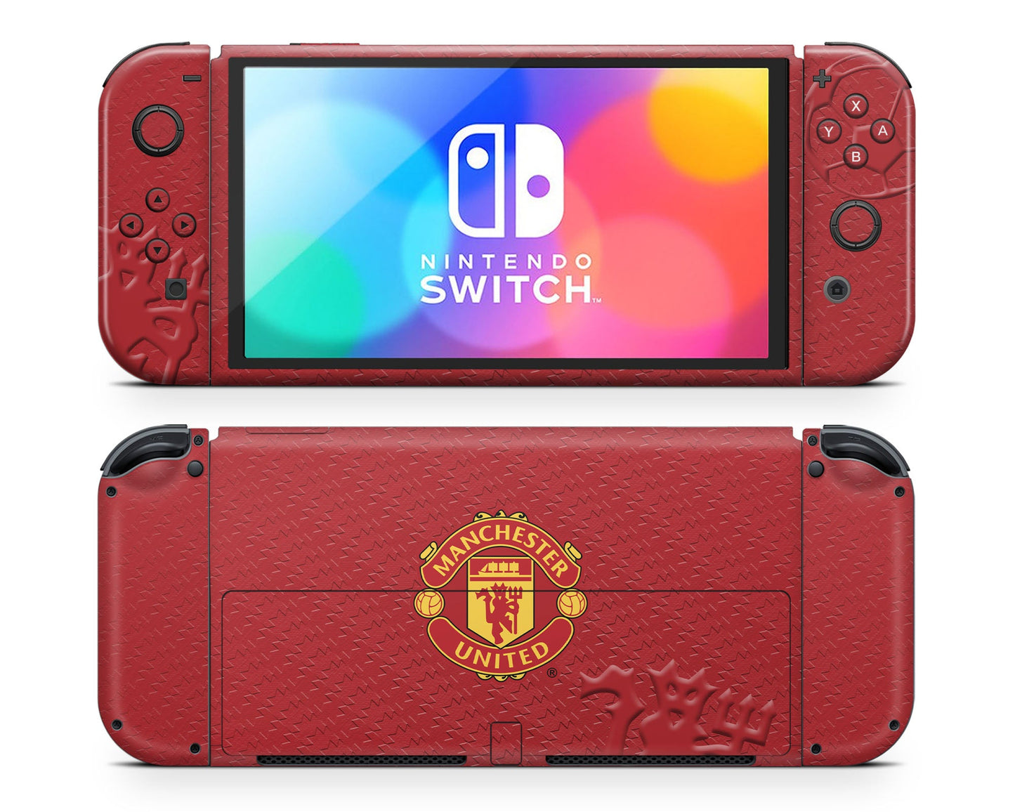 Lux Skins Nintendo Switch OLED Manchester United FC Joycons Only Skins - Sports Soccer Skin