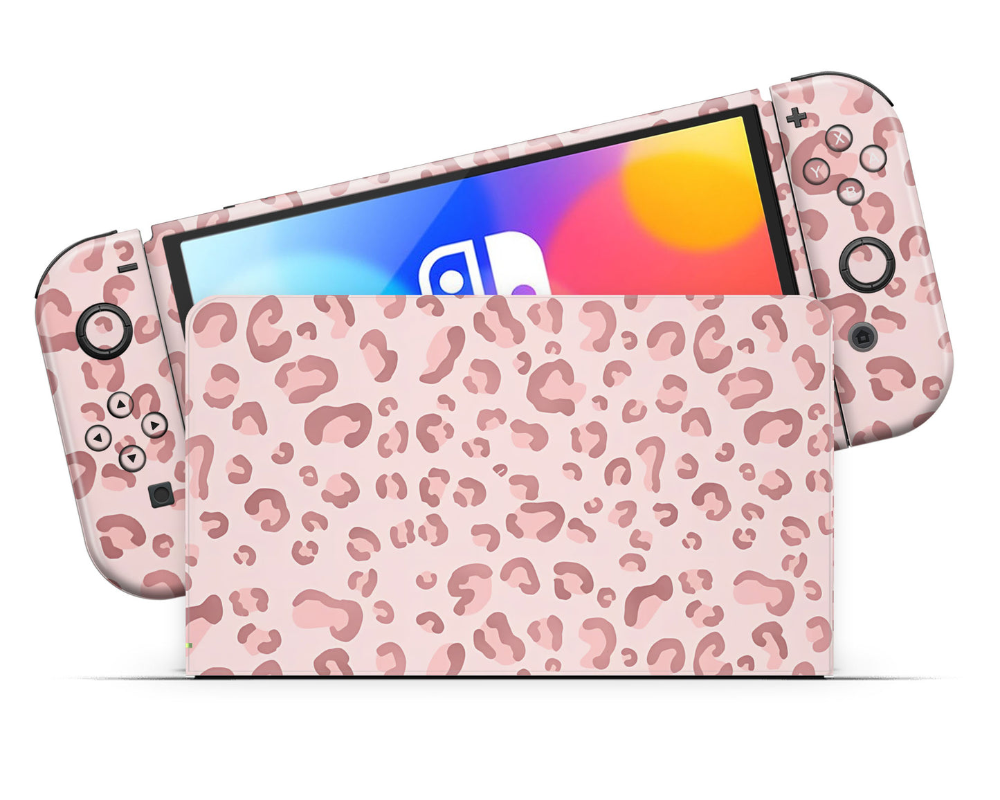 Pink Leopard Nintendo Switch OLED Skin