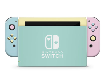 Seafoam Retro 80s Pastel Blocking Nintendo Switch Skin Value Set
