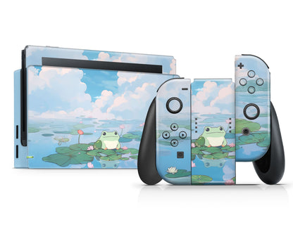 Lux Skins Nintendo Switch Cute Lily Pad Frog Full Set Skins - Animal  Skin