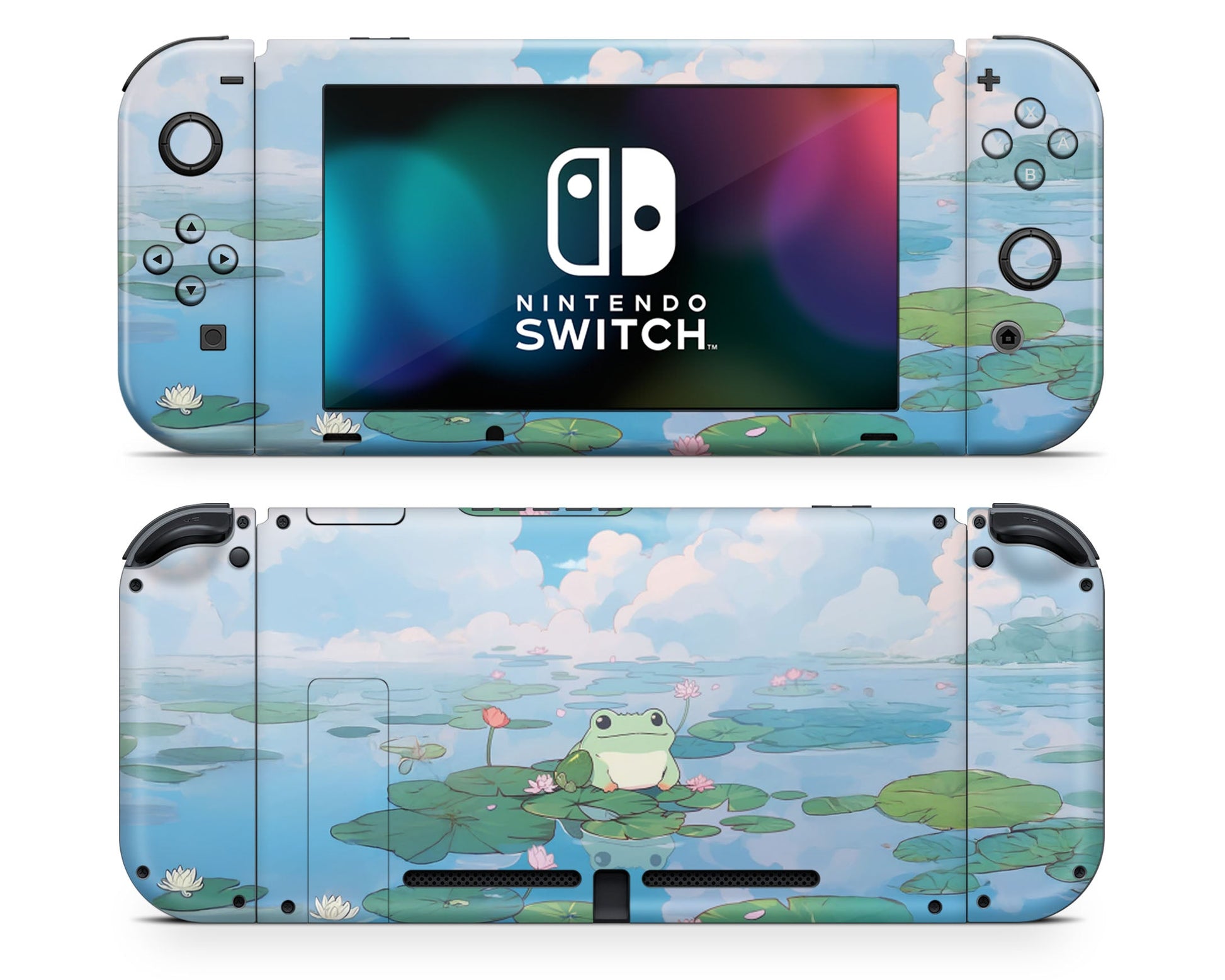Lux Skins Nintendo Switch Cute Lily Pad Frog Joycons Only Skins - Animal  Skin