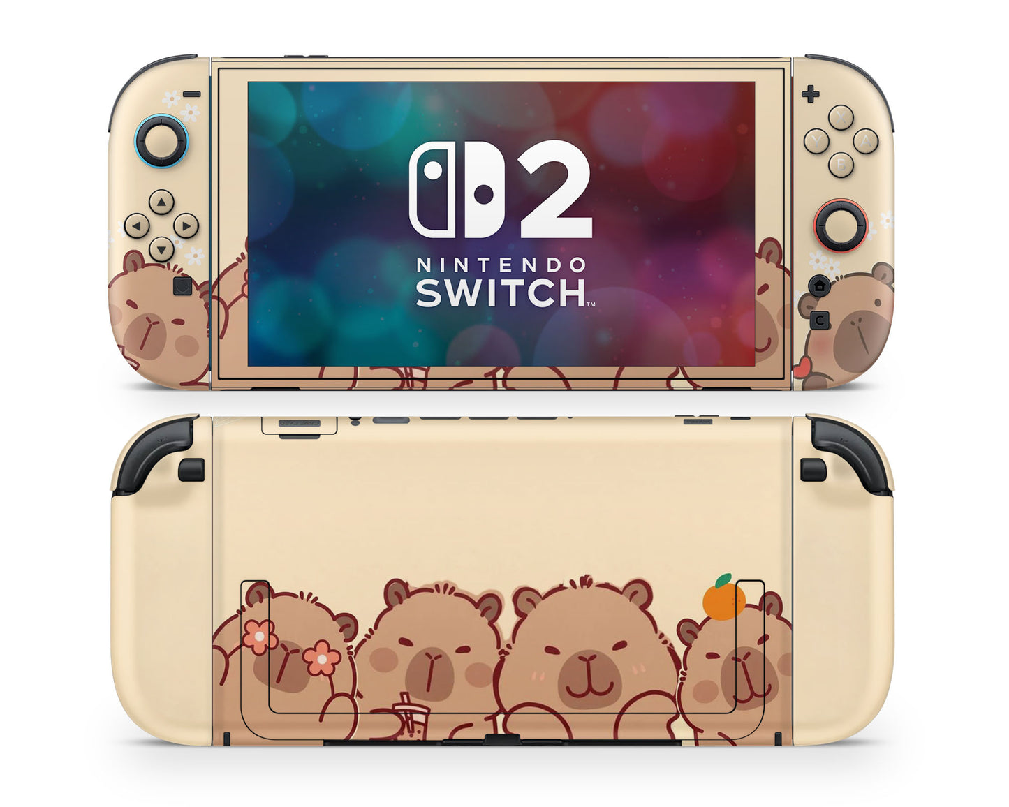 Cute Capybara Nintendo Switch 2 Skin