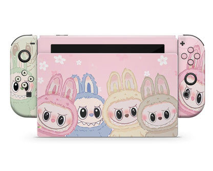 Lux Skins Nintendo Switch Cute Labubu Full Set +Tempered Glass Skins - Pop culture Pattern Skin