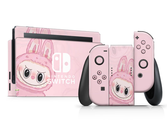 Lux Skins Nintendo Switch Cute Pink Labubu Full Set Skins - Pop culture Pattern Skin