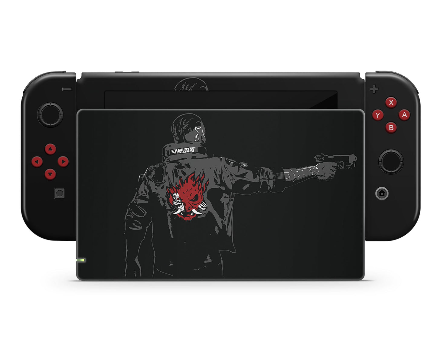Lux Skins Nintendo Switch Cyberpunk 2077 Samurai Jacket Full Set +Tempered Glass Skins - Pop culture Cyberpunk Skin