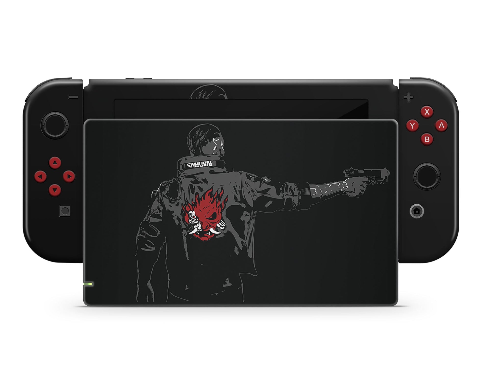 Lux Skins Nintendo Switch Cyberpunk 2077 Samurai Jacket Full Set +Tempered Glass Skins - Pop culture Cyberpunk Skin
