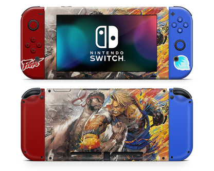 Lux Skins Nintendo Switch Street Fighter Joycons Only Skins - Pop culture Street Fighter Skin