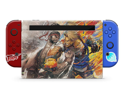 Lux Skins Nintendo Switch Street Fighter Full Set +Tempered Glass Skins - Pop culture Street Fighter Skin