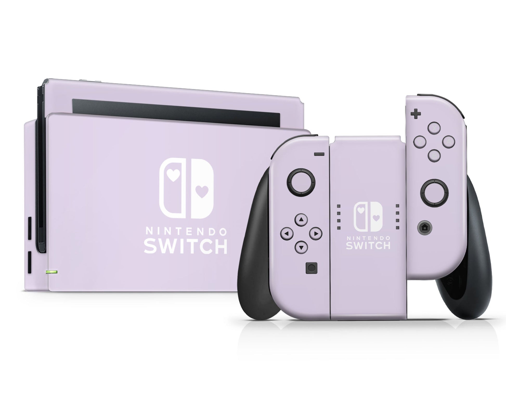 Lux Skins Nintendo Switch Lilac Hearts logo Skins -   Skin