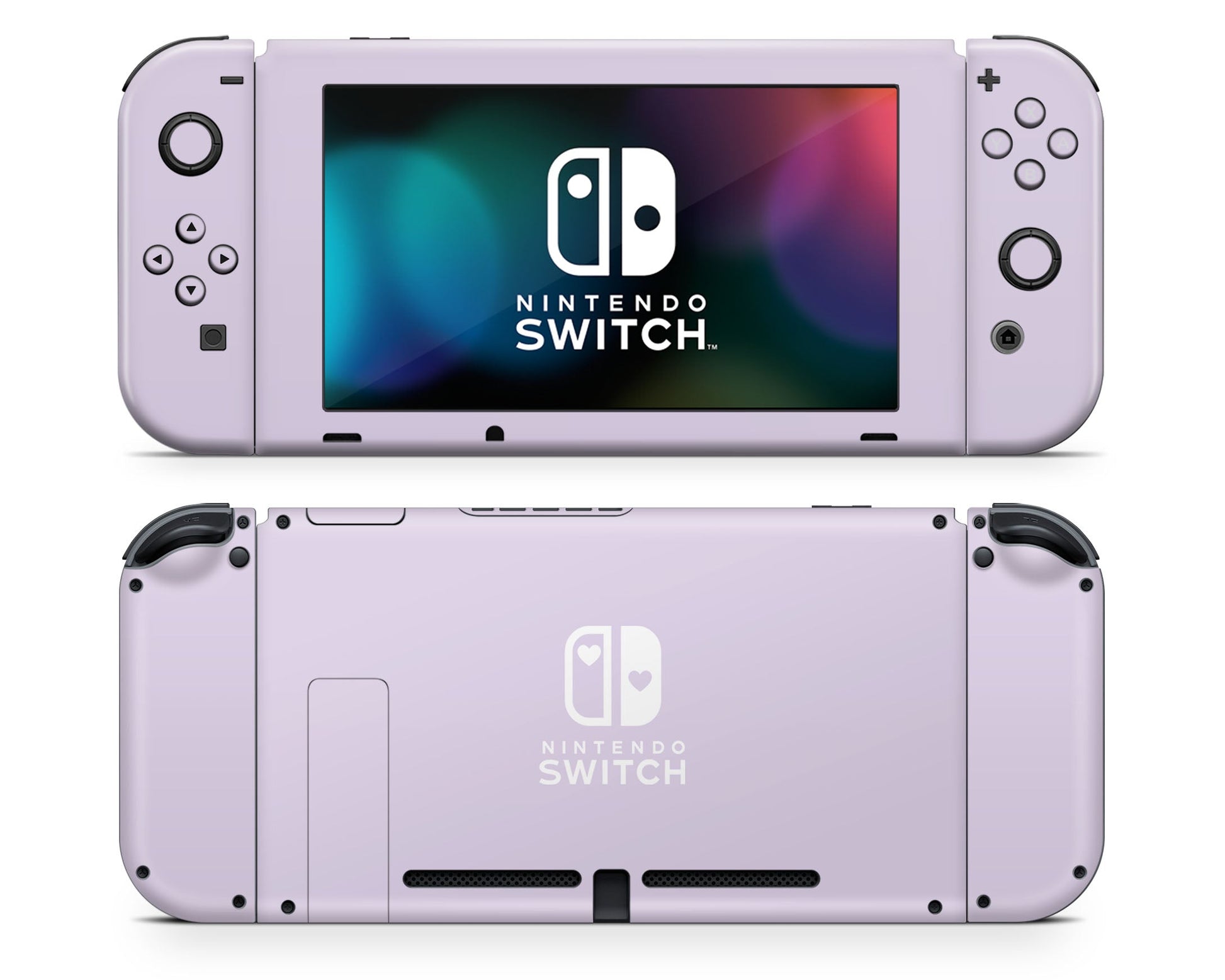 Lux Skins Nintendo Switch Lilac Hearts logo Skins -   Skin